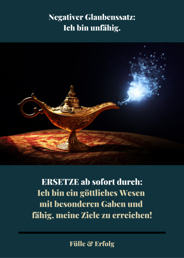 Kartenset "Fülle & Erfolg - Negative Glaubenssätze loslassen & ersetzen" – Bild 6