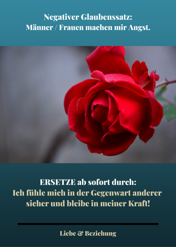 Kartenset "Liebe & Beziehung - Negative Glaubenssätze loslassen & ersetzen" – Bild 2